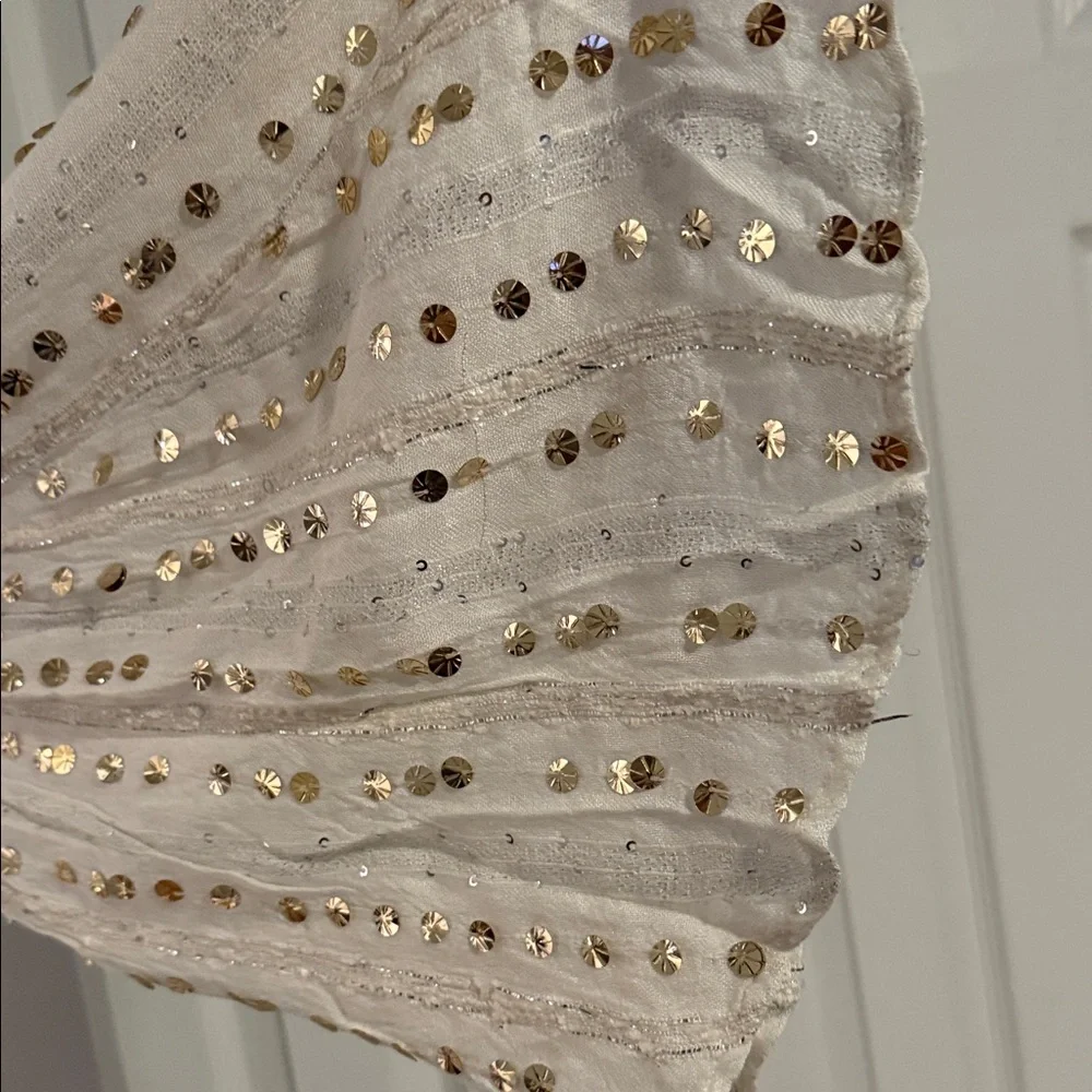 Sequin Embellished White Top - Picture 6 of 7